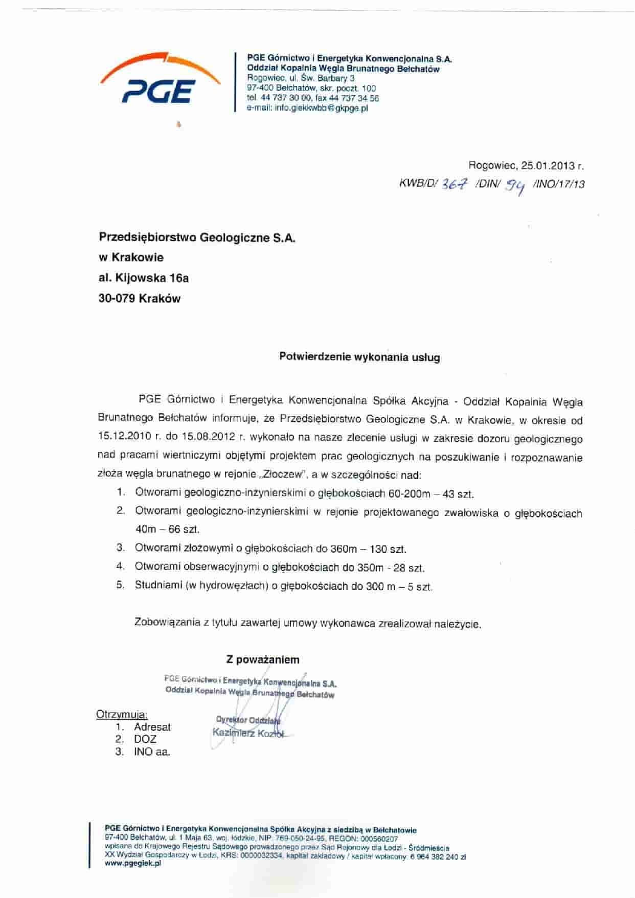 PGE Górnictwo i Energetyka Konwencjonalna S.A. Oddział KWB Bełchatów